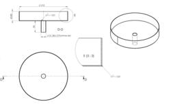 ZegoWater Tropfschale mit Ablauf Ø 210 mm
