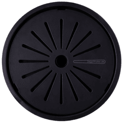 Schwarze Tropfschale rund Ø 23 cm