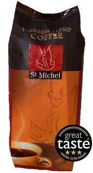 St. Michel Hele hele kaffebønner 100% Arabica 1 Kg. (kasse = 6 x 1 kg)