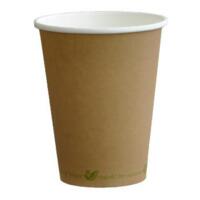 Kaffebæger komposterbar 25 cl. 8 oz 1000 stk brun Incl. afgift