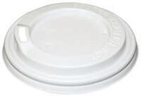 Couvercle blanc compostable pour gobelets en carton 8 oz 250 ml Ø80 1 kart 1000 pcs